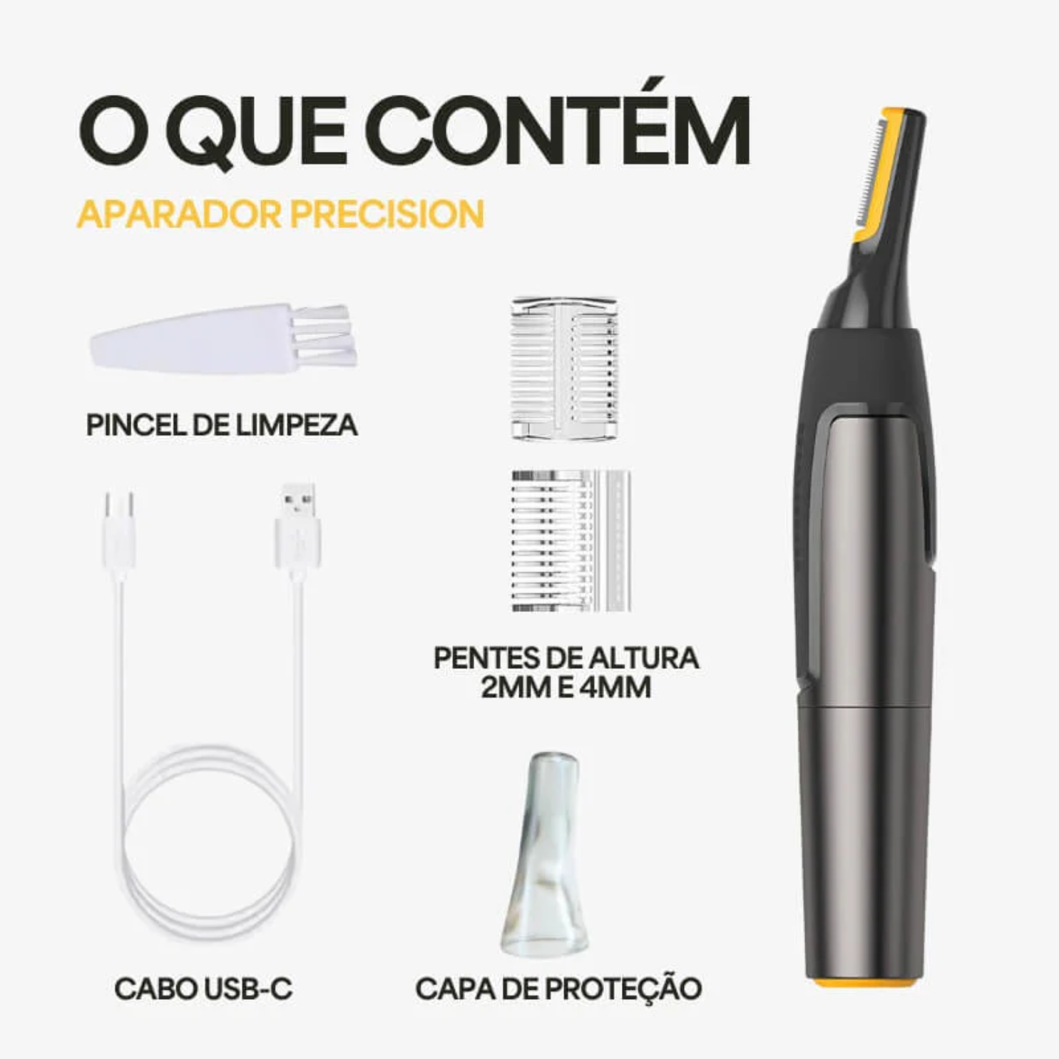 Aparador de Pelos Masculino de Alta Precisão Sem Fio | Precision