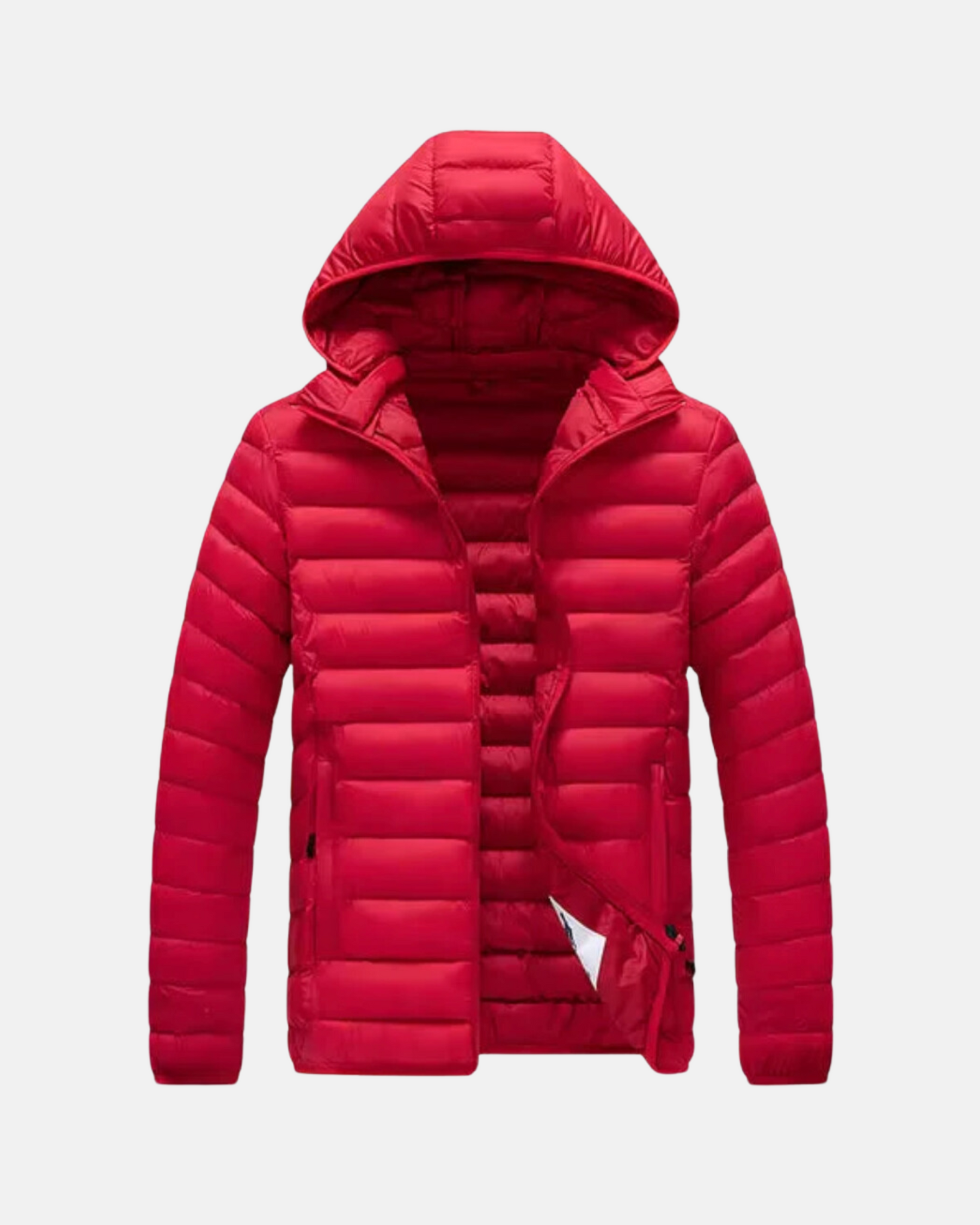 Jaqueta Masculina Casual Puffer com Capuz Removível