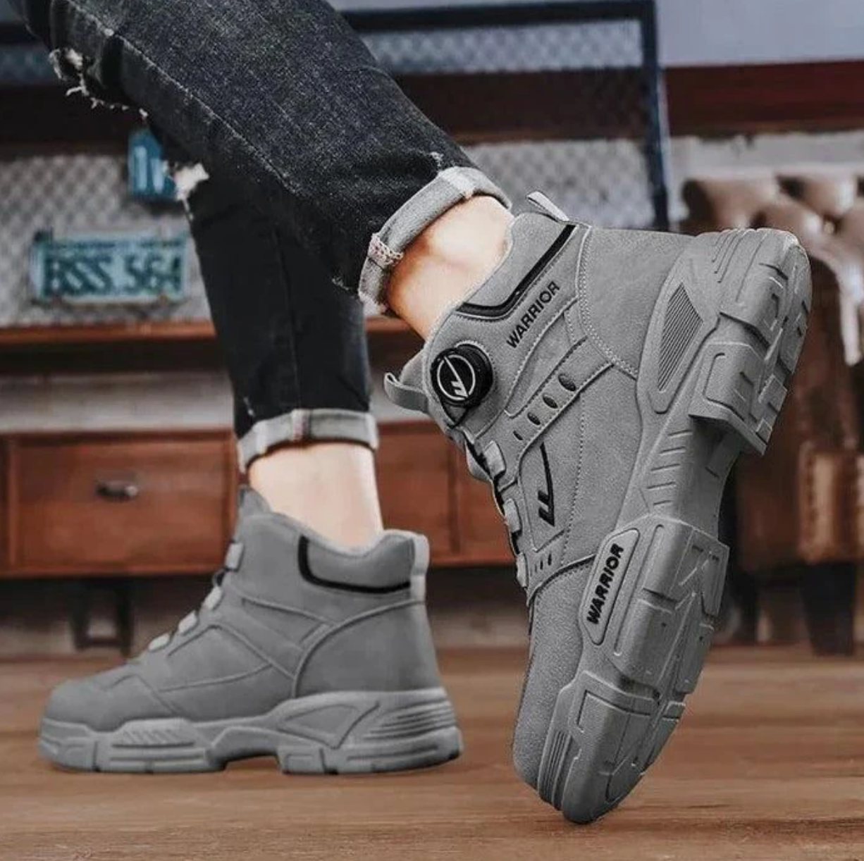 Kit Bota Militar Warrior Masculina Couro Legítimo [+ BRINDES]