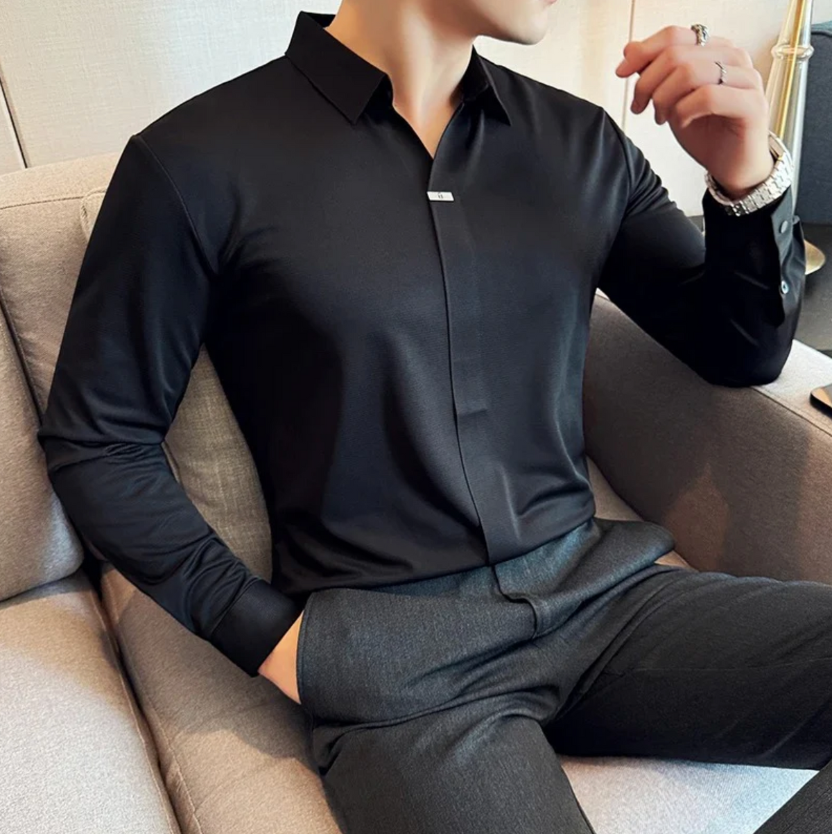 Kit Camisas Polo de Seda Gelo